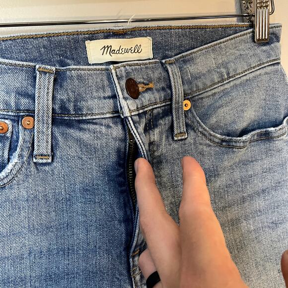 Madewell Tomboy Straight Jeans in Wright Wash Light Blue Denim Loose Fit Size 24 - Picture 12 of 16